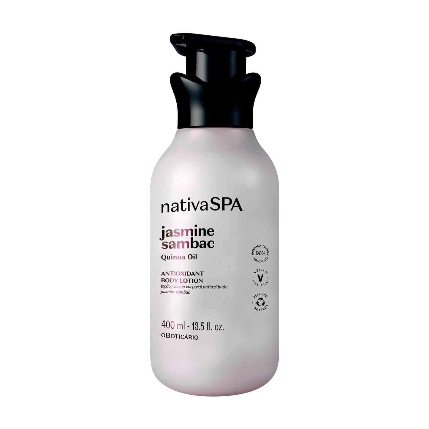 Nativa Spa By O Boticario Jasmin Sambac Anti-Stress Body Lotion, Fragranced Moisturizer Enriched With Purified Quinoa Drops To B