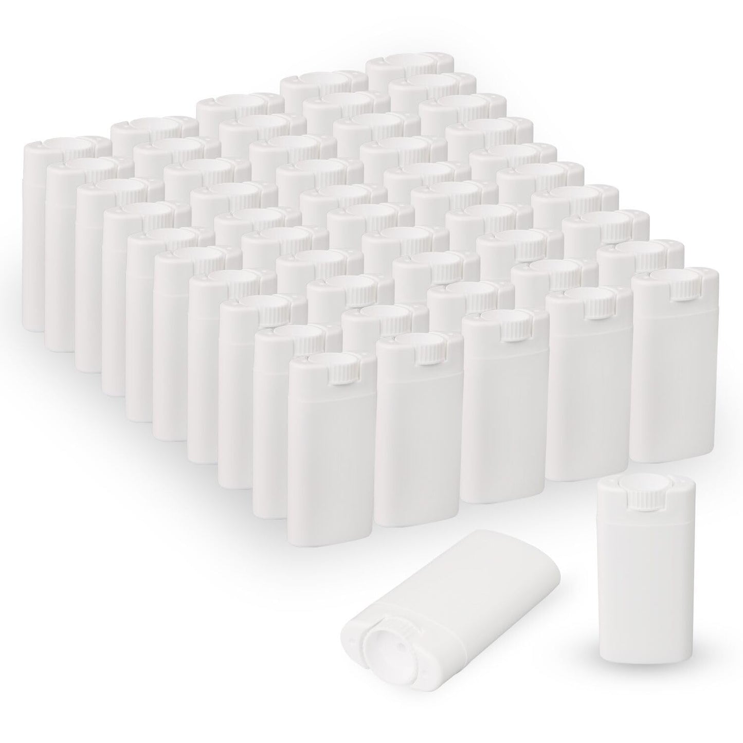Xiboya Textile 100Pcs 15Ml White Empty Oval Deodorant Lip Lipstick Balm Tubes Containers For Diy Homemade Crayon Chapstick Holde