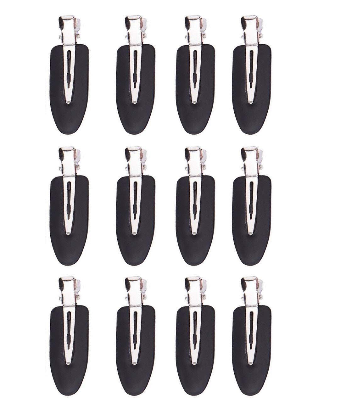 Conpru No Bend Hair Clips, 12 Pieces, No Crease Hair Clips For Hair Styling And Makeup Application