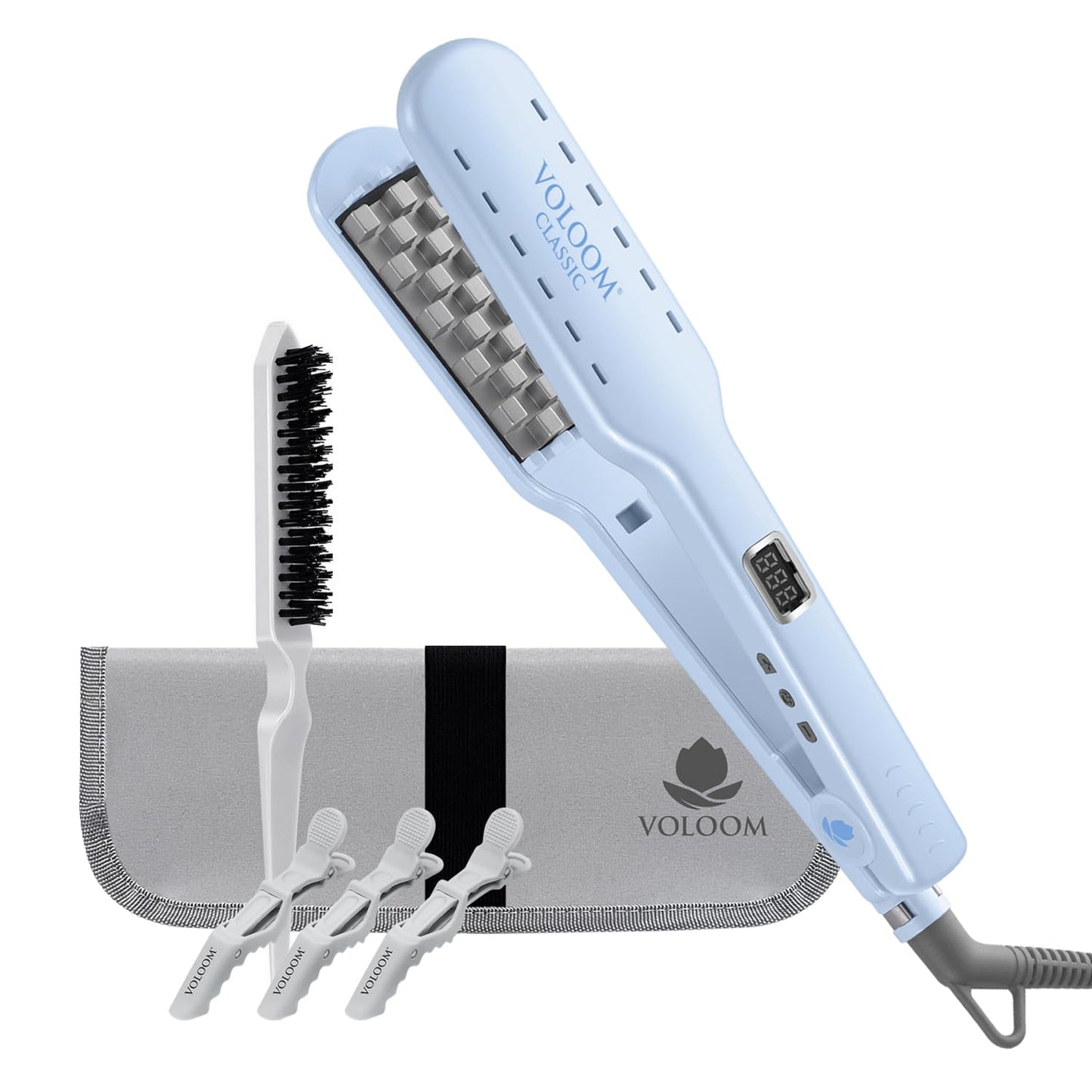 Voloom Classic 1- Inch Professional Volumizing Ceramic Hair Iron | For Thicker Hair Or Larger Lasting Hair Volume | Adjustabl