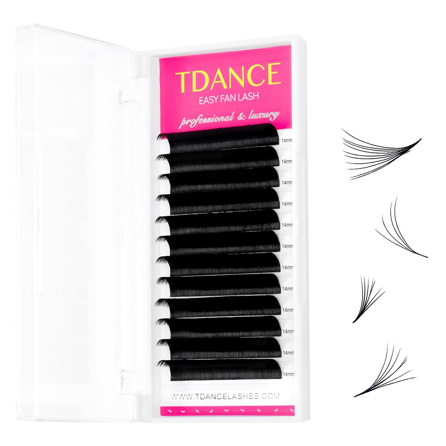 Tdance Eyelash Extension Supplies Rapid Blooming Volume Eyelash Extensions Thickness 0.03 Cc Curl 14Mm Easy Fan Volume Lashes Se