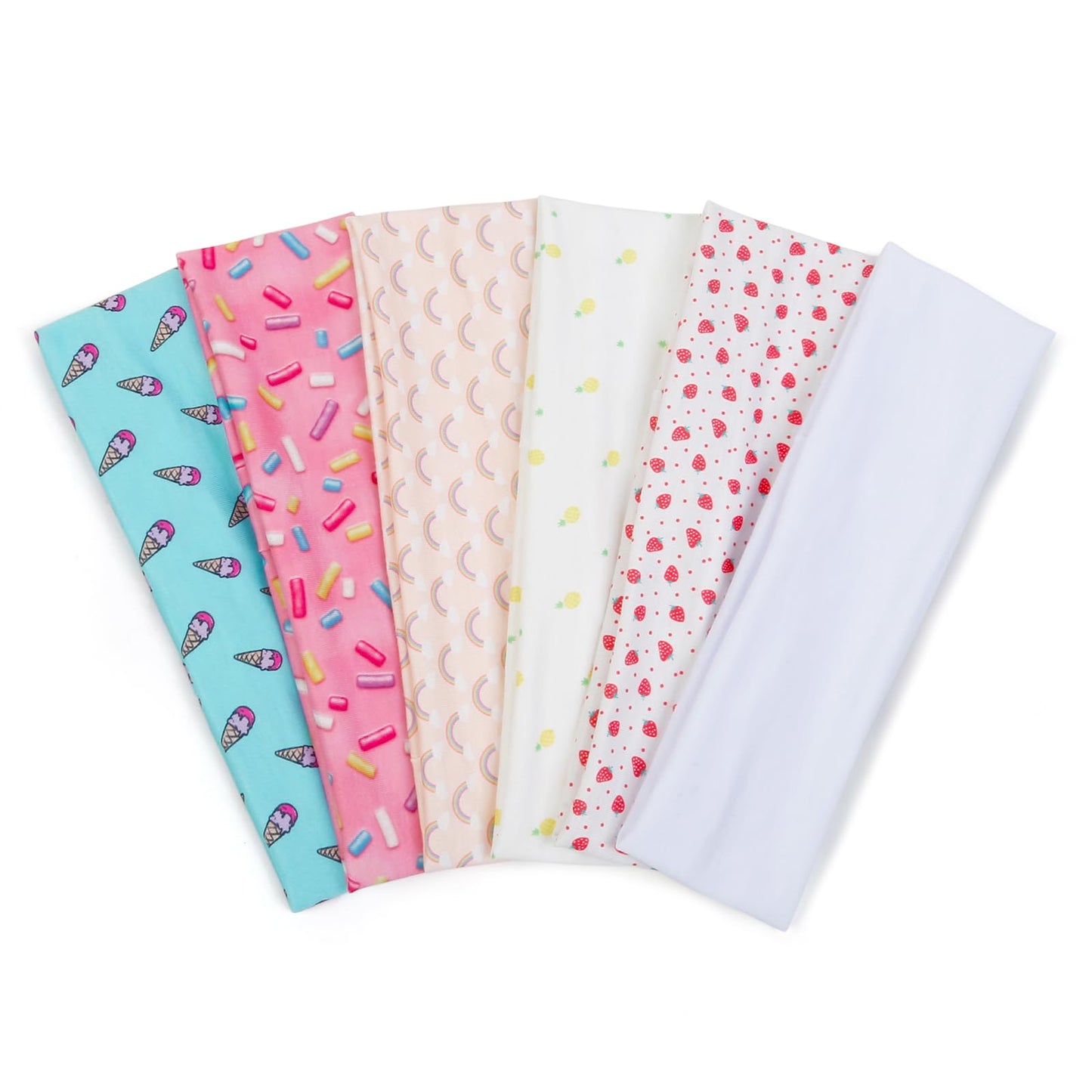 Terse Fashion Headbands For Short Hair Non-Slip Elastic Floral Hairbands, Soft Fabric 2 Inches Thick Cute Head Accessories For W