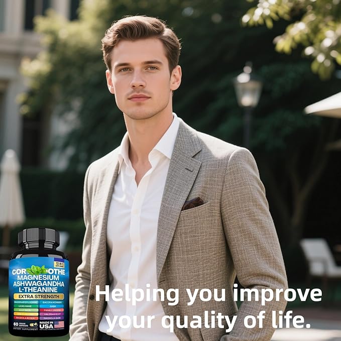A πͺππππ πΊπππππ πͺπππππππ πΊπππππππππβMagnesium, L - Theanine & Ashwagandha Blend for Relaxed Mood, Sound Sleep and Enhanced Concentration-1 Pack
