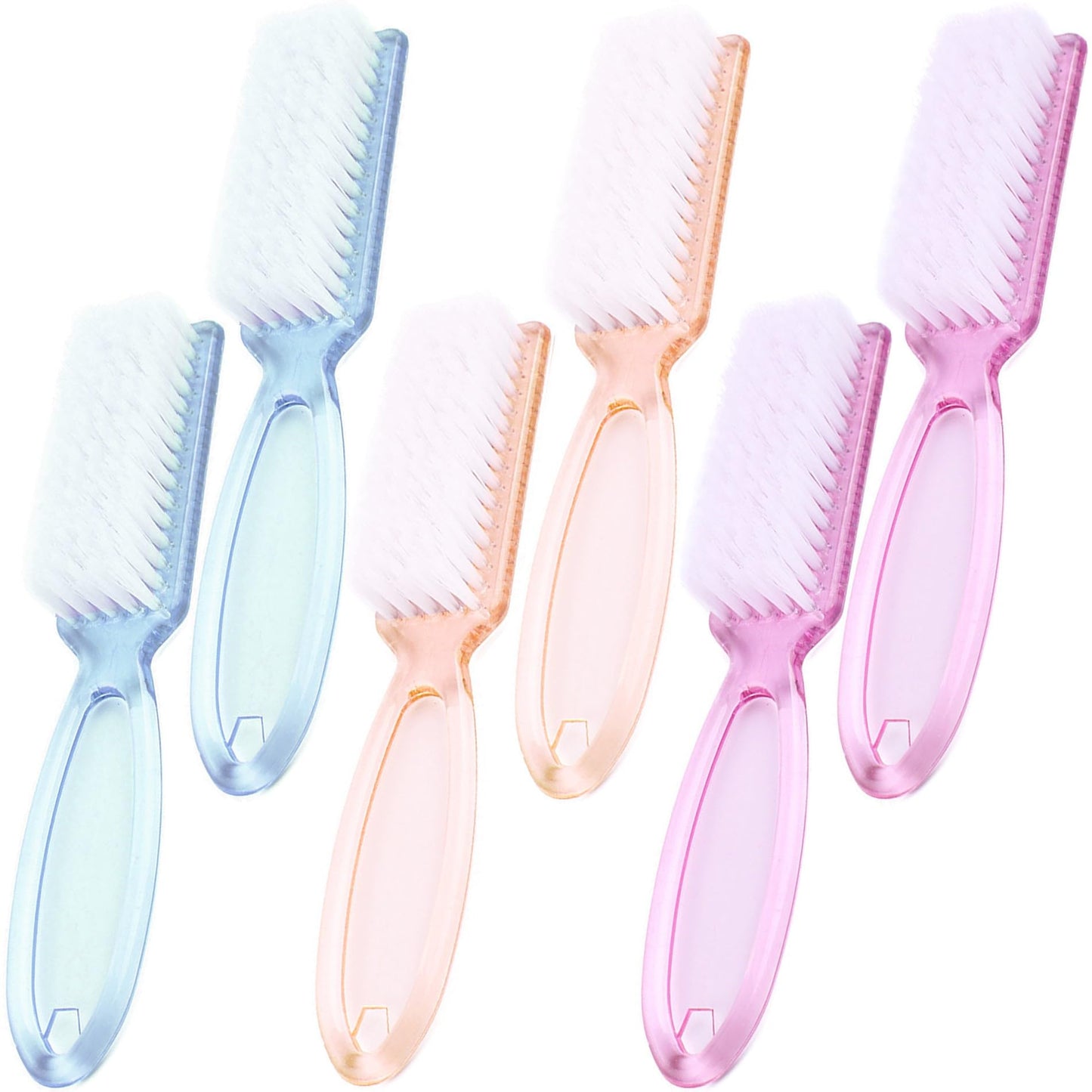 6 Pcs Handle Grip Nail Brush,Hand Fingernail Cleaner Brush Manicure Tools Scrub Cleaning Brushes For Toes And Nails Cleaner (Mul