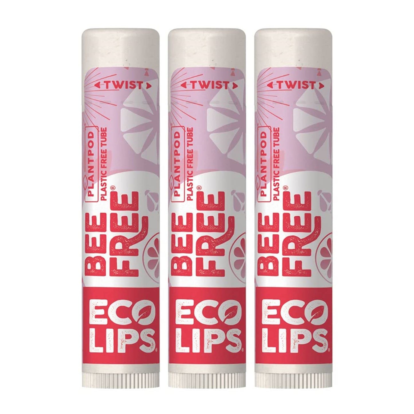 Eco Lips Vegan Superfruit Bee Free Lip Balm Includes Candelilla Wax, Organic Cocoa Butter And Coconut Oil. 100% Plastic-Free Pla