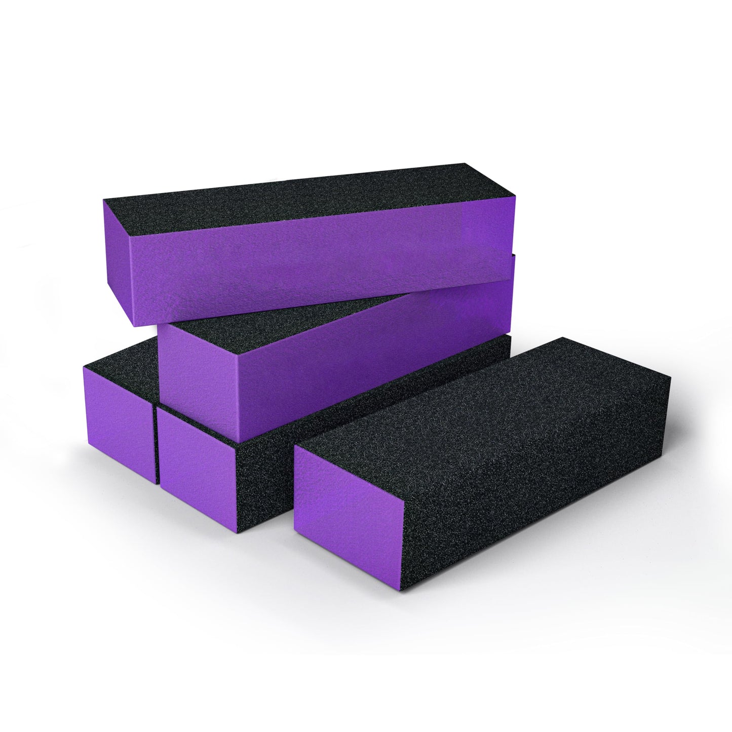 Morary Nail Buffer Sanding Block Polisher Buffing File 100/100/180 Grit For Acrylic Nail Art Kit Manicure Tools 5 Pcs (Black Pur
