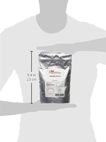 BulkSupplements.com Calcium Citrate Powder - Calcium Supplement, High Bioavailable - Unflavored & Gluten Free, 4.5g per Serving, 250g (8.8 oz) (Pack of 1)