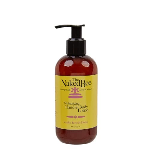 The Naked Bee Nourishing Body Lotion For All Skin Types (8 Fl Oz) Moisture Replenishing Lotion For Dry Skin With Vanilla Rose &