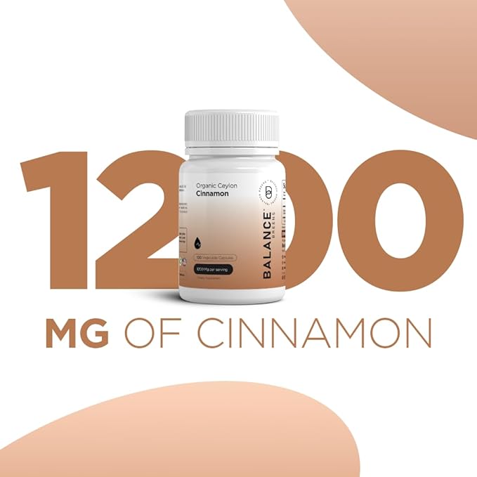 Balance Breens Organic Ceylon Cinnamon 1200mg + Citrus Bergamot 500mg Supplement Combo