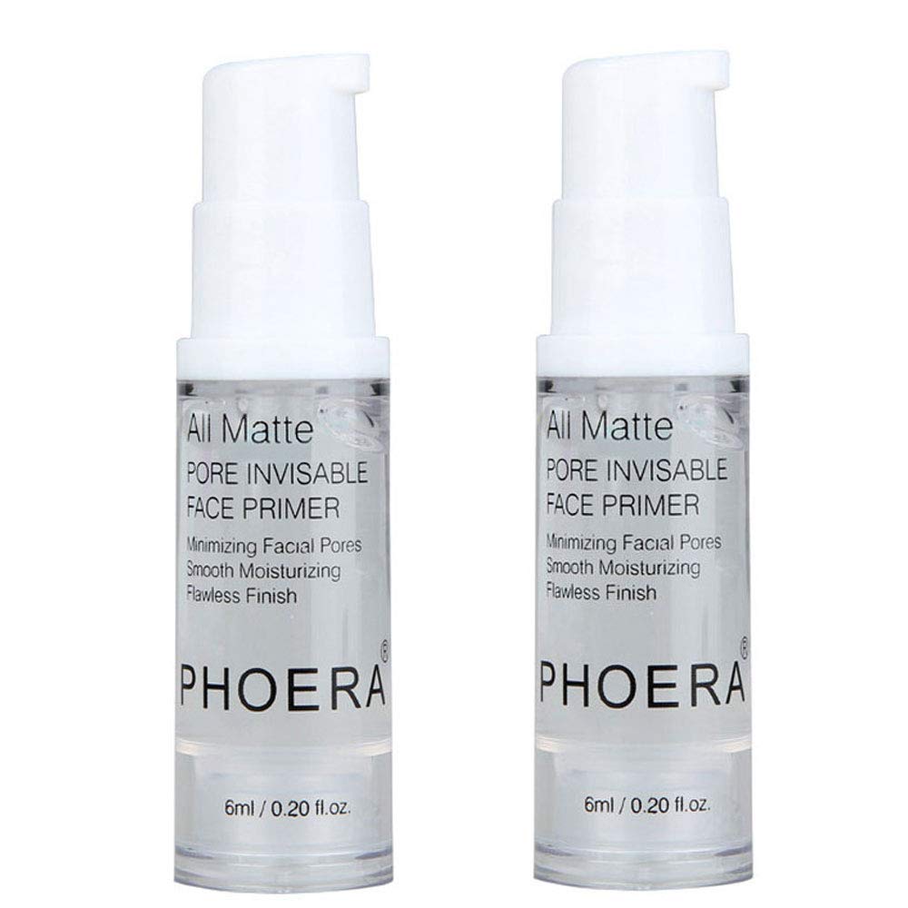 2Pcs Pro Makeup Primer, Long Lasting Hydrating Smoothing Isolated Moisturizing Oil Free Effect Make Up Base Matte Face Foundatio