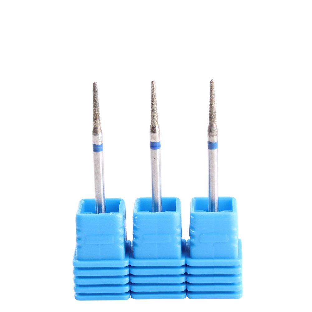 Mzcmsl 3Pcs Needle Shaped Cuticle Bits, 3/32 Shank Diamond E File Bit,Under Nail Drill Bit For Manicure Machine