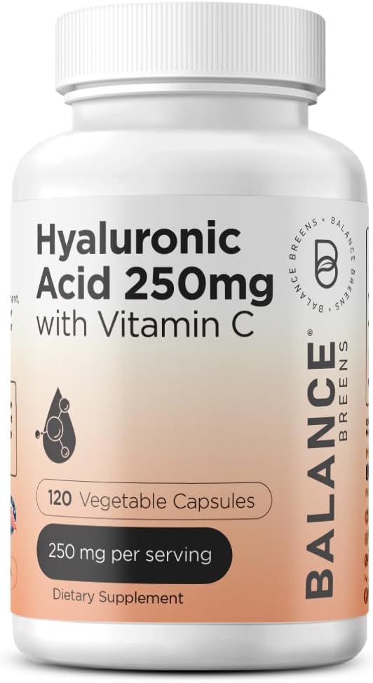 Balance Breens Organic Ceylon Cinnamon 1200mg + Pure Hyaluronic Acid 250mg with Vitamin C 50mg Supplement Combo