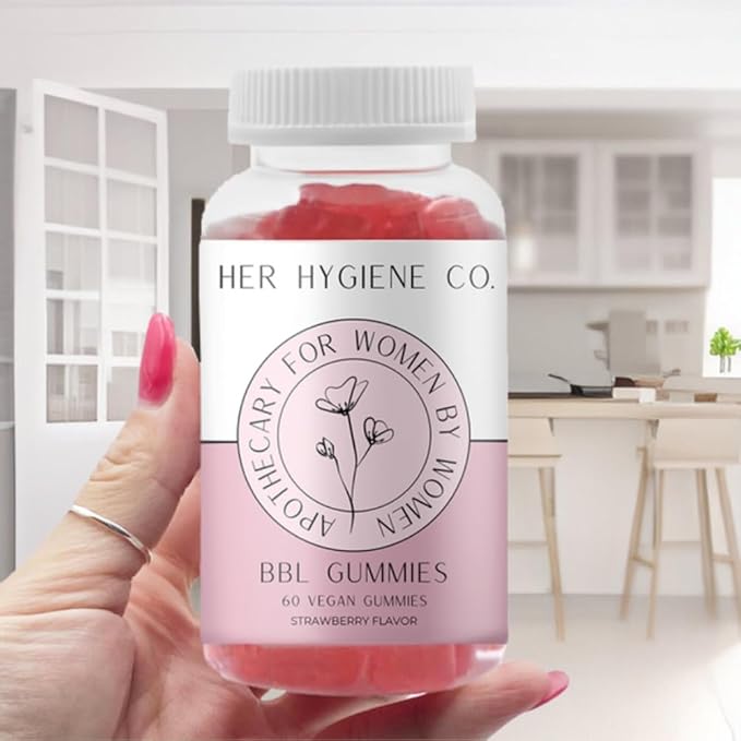 Big Booty Enhancer Gummies for Women, Glute Boost Multivitamin for Bigger, Firmer Curves & Workout Support, Butt Enhancing Gummy, Strawberry-Flavored Vegan 60 Gummies