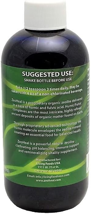 ZeoHeal - Humic and Fulvic Acid Mineral Supplement 8 Fluid Ounce (Single)