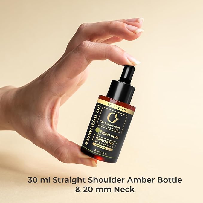 USDA Certified Organic Oregano Essential Oil - Oil of Oregano Drops for Skin & Hair Care | Reduce Itchiness & Redness | Gluten-Free, Pure Oregano Oil - Natural Aromatherapy Oil for Diffusers