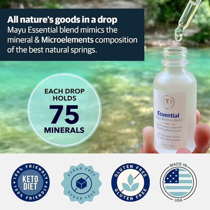 mayu Trace Mineral Drops (3Pack)+ Electrolyte Water Drops