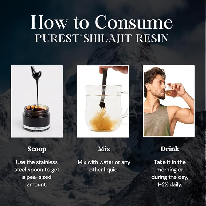 Pure Himalayan Shilajit, High Nutritional Potency, Grade A Shilajit Resin with 85+ Plant-Derived Trace Minerals and Fulvic Acid, Energy & Immune Suport for Men & Women, 3rd Party US Lab Tested (115g)