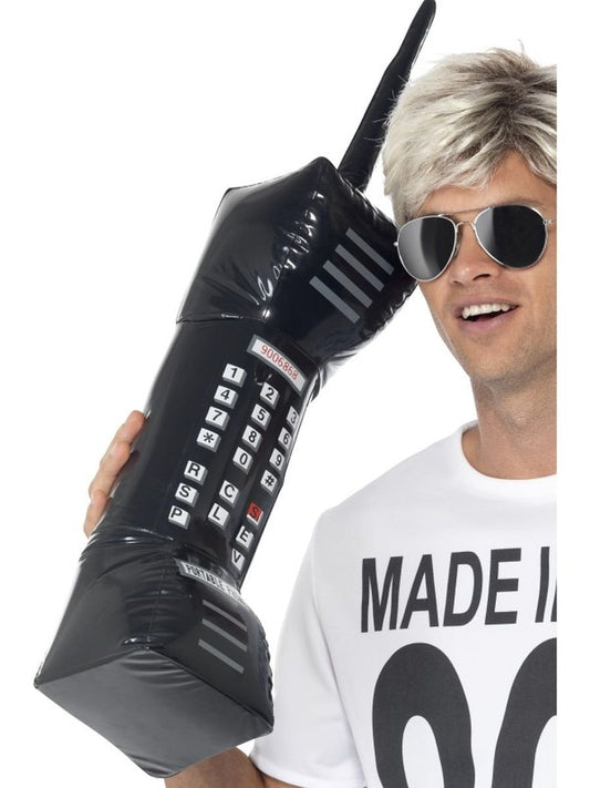 Smiffys Inflatable Retro Mobile Phone, Black, One Size