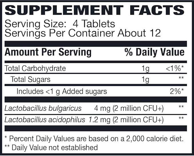 Rising Health - Floranex Tablets - Lactobacillus Probiotic Dietary Supplements - 50 Tablets
