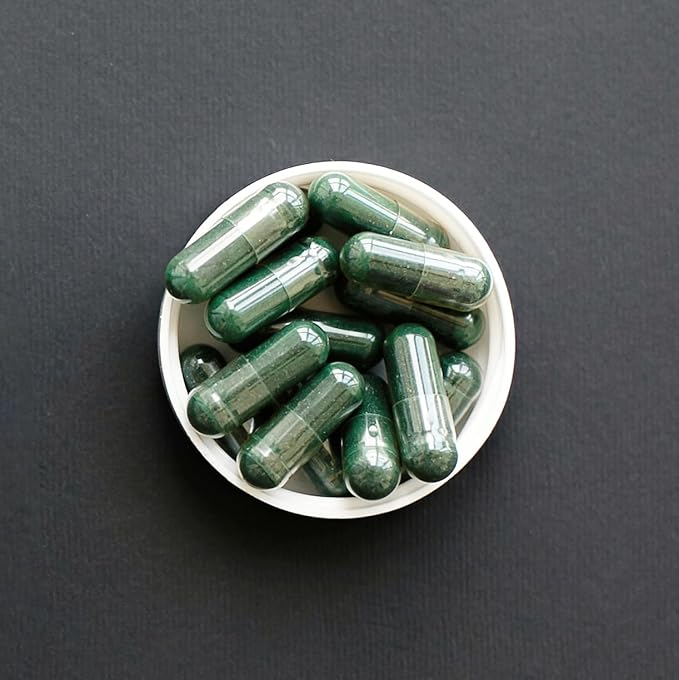 Earthborn Elements Spirulina 200 Capsules, Pure & Undiluted, No Additives