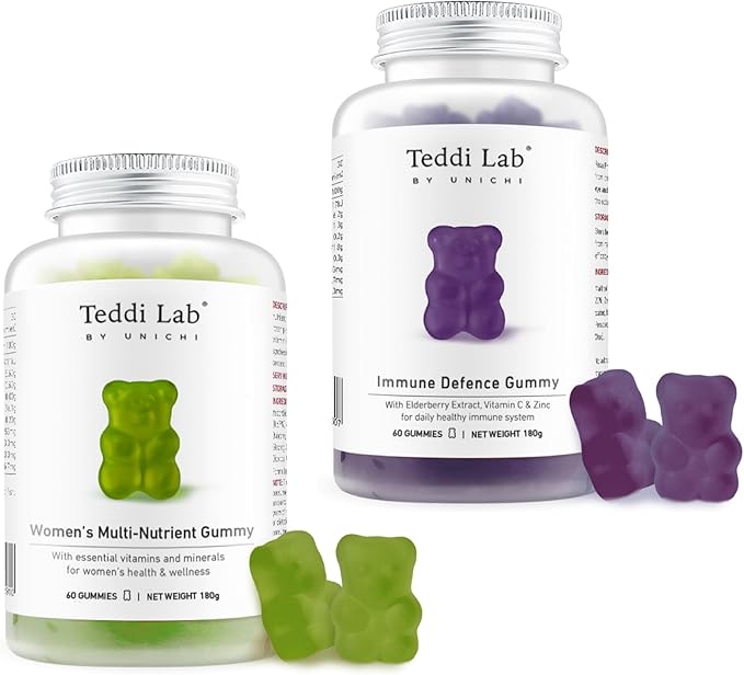 Unichi Women’s Multi-Nutrient Gummy and Elderberry Immune Gummy