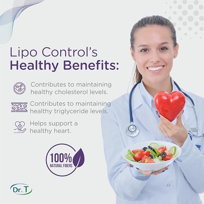 Dr. T Natural Cholesterol Lowering Supplement (3-Saver Pack) Psyllium Seed (Husks), Chitosan, Karaya Gum, Apple Pectin - Supports Healthy LDL & HDL Cholesterol, and Triglyceride Levels (3)