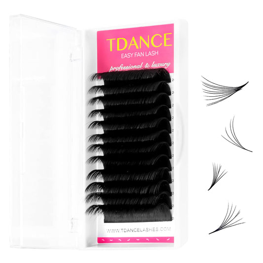 Tdance Eyelash Extension Supplies Rapid Blooming Volume Eyelash Extensions Thickness 0.03 D Curl Mix 20-25Mm Easy Fan Volume Las