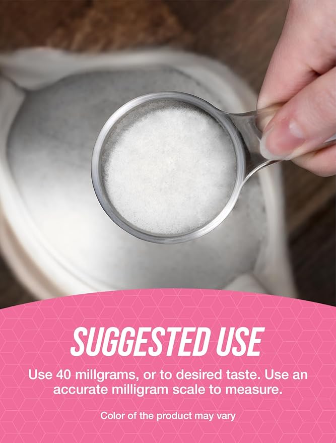 BulkSupplements.com Stevia Extract Powder - Stevia Sweetener, Pure Stevia Powder - Zero Calorie Sweetener, Gluten Free, 40mg per Serving, 500g (1.1 lbs) (Pack of 1)