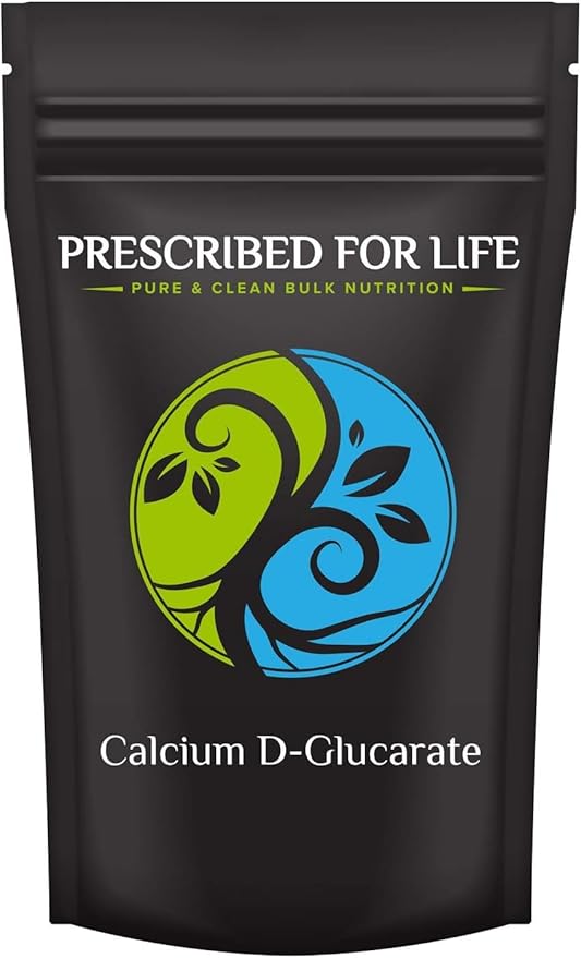 Prescribed for Life Calcium D Glucarate Powder, Pure CDG Fine Powder, USP Grade, Vegan, Gluten Free, Non GMO (2kg / 4.4lb)