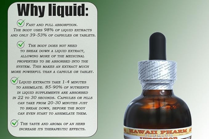 Senega Snakeroot Alcohol-Free Liquid Extract, Senega Snakeroot (Polygala Senega) Dried Root Glycerite Natural Herbal Supplement, Hawaii Pharm, USA 2x32 fl.oz