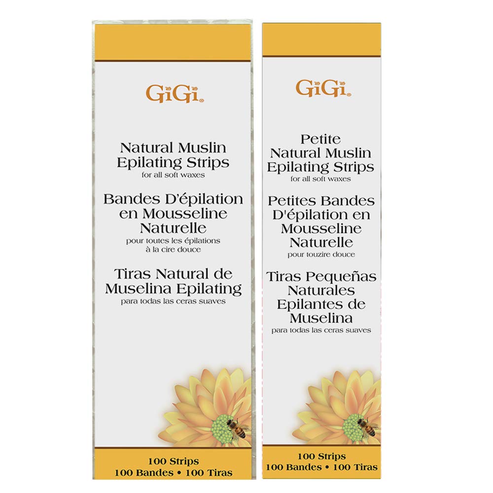 GiGi Petite & Small Muslin Strips 100 Ct Each, 200 Pack