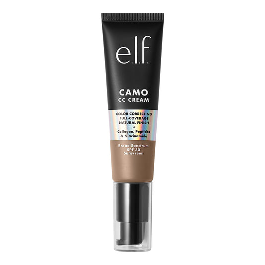 E.L.F. Camo Cc Cream, Color Correcting Medium-To-Full Coverage Foundation With Spf 30, Deep 500 W, 1.05 Oz (30G)