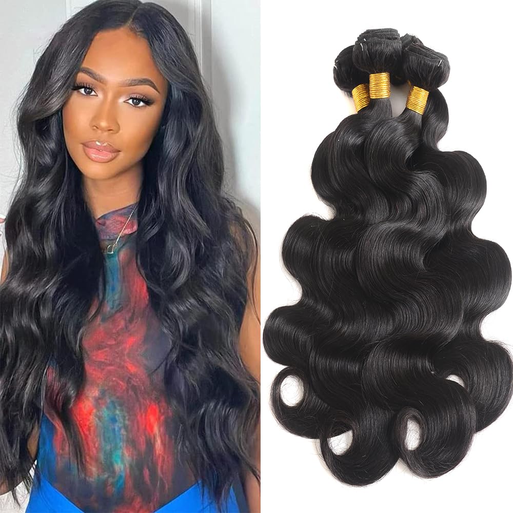 12A Brazilian Body Wave Human Hair 4 Bundles 24 26 28 30Inch 100% Unprocessed Brazilian Virgin Human Hair Weave Bundles Body Wav