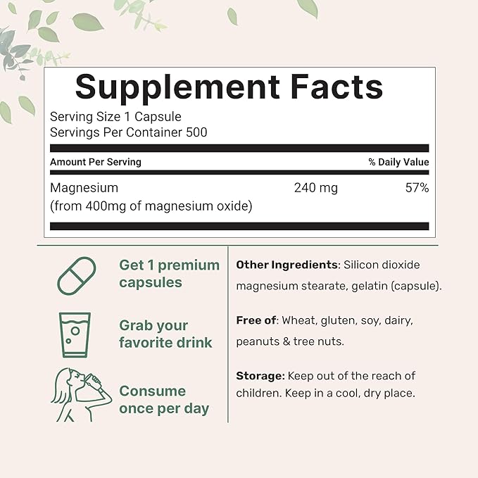 Micro Ingredients Oil of Oregano Softgels 6,000mg Per Serving & Magnesium Oxide 400mg Bundle Pack | 4X Strength Carvacrol & Thymoquinon | Elemental Form for Max Concentration