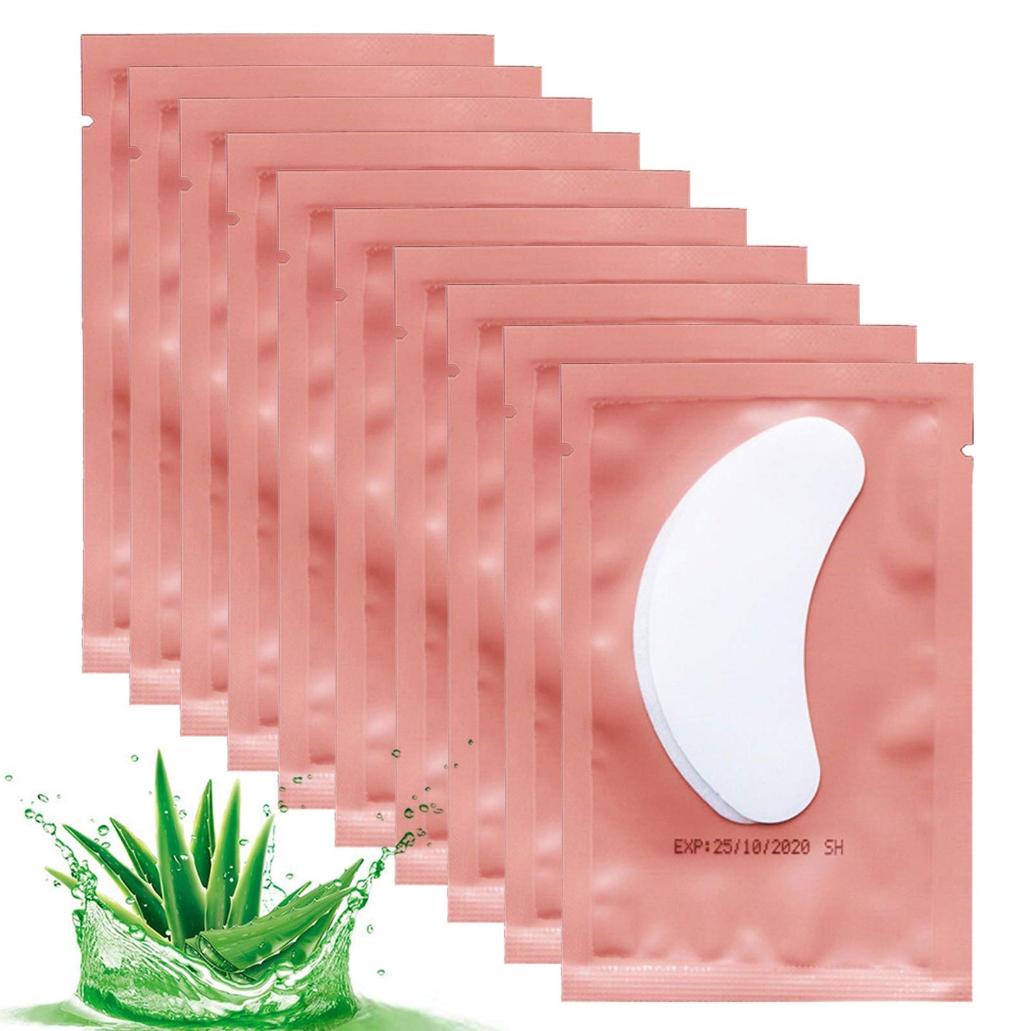 50 Pairs Set Under Eye Pads,Eyelash Extension Gel Patches, Lash Extension Lint Free Under Hydrogel Eye Mask Pads Beauty Tool. (P