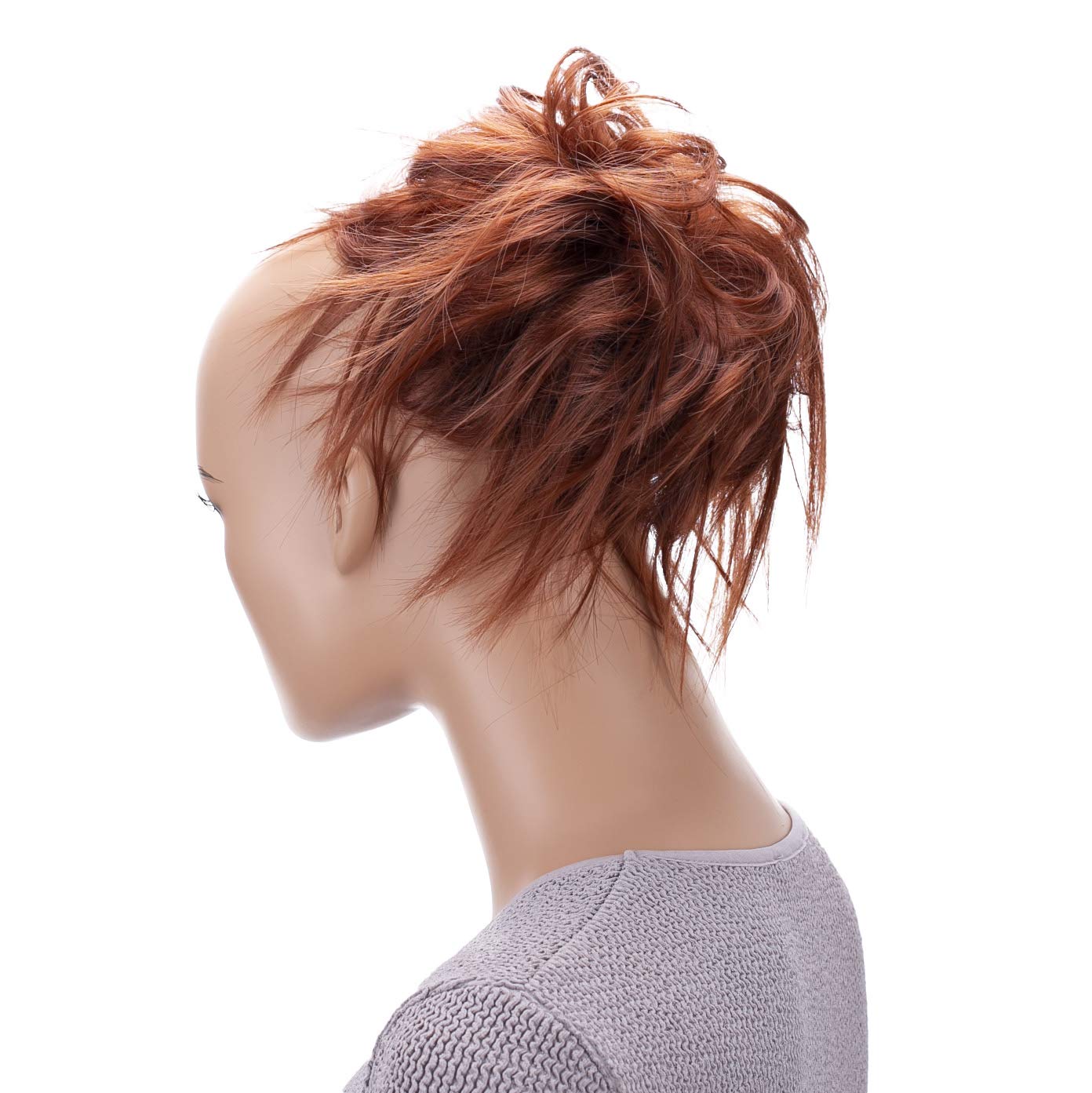 Caisha Xxl Hairpiece Scrunchie Updo Voluminous Slightly Wavy Messy Bun Copper Brown G14F