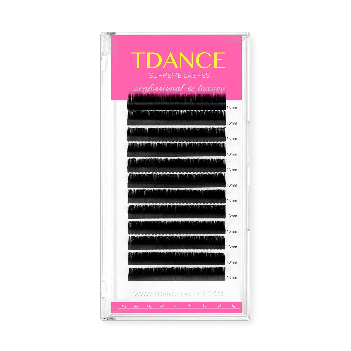 Tdance Premium D Curl 19Mm Semi Permanent Individual Eyelash Extensions 0.03Mm Thickness False Mink Silk Volume Lashes Extension