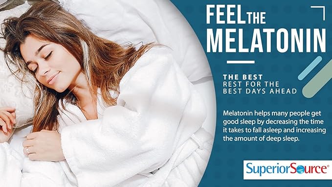 Superior Source Melatonin 10 mg - Healthy Sleep Support Supplement for Adults - Melatonin Formula with Chamomile Aids Relaxation & Restful Sleep - 100 Sublingual Dissolving Tablets