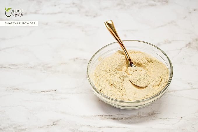 Organic Way Shatavari Powder (Asparagus racemosus) - Kosher & USDA Certified | Vegan, Non-GMO & Gluten Free | Tested for Heavy Metal and Purity | Resealable Bag | 100% Raw from India (1/2LBS / 8Oz)