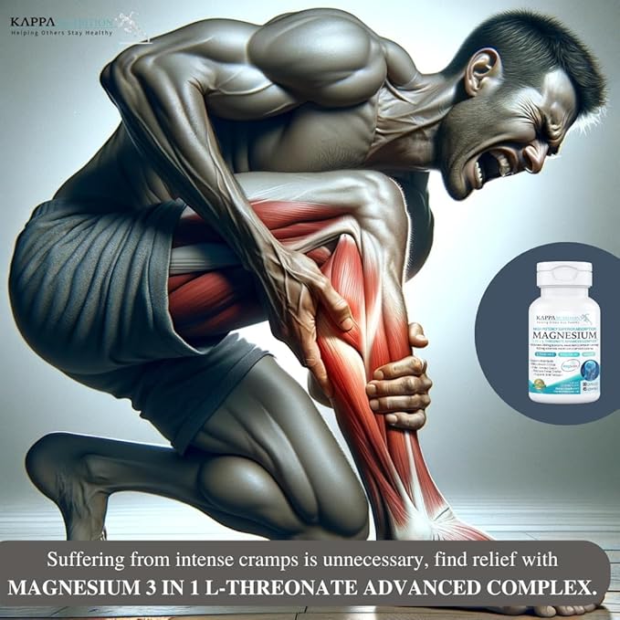 (90 Capsules), 2,253mg Per Serving, Providing 420mg Elemental Magnesium, L-Threonate, Bisglycinate Chelate, Malate, from Kappa Nutrition.