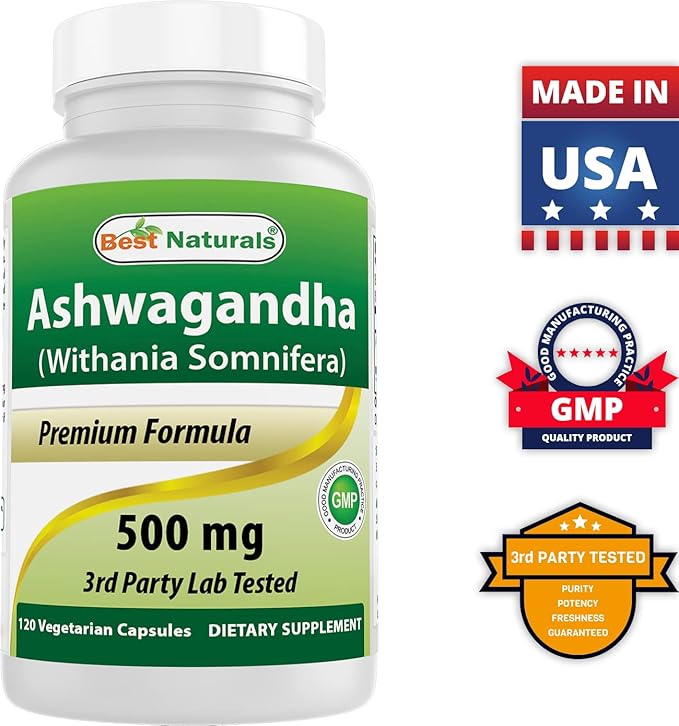 Best Naturals DIM Supplement 100 mg & Ashwagandha Extract 500 Mg