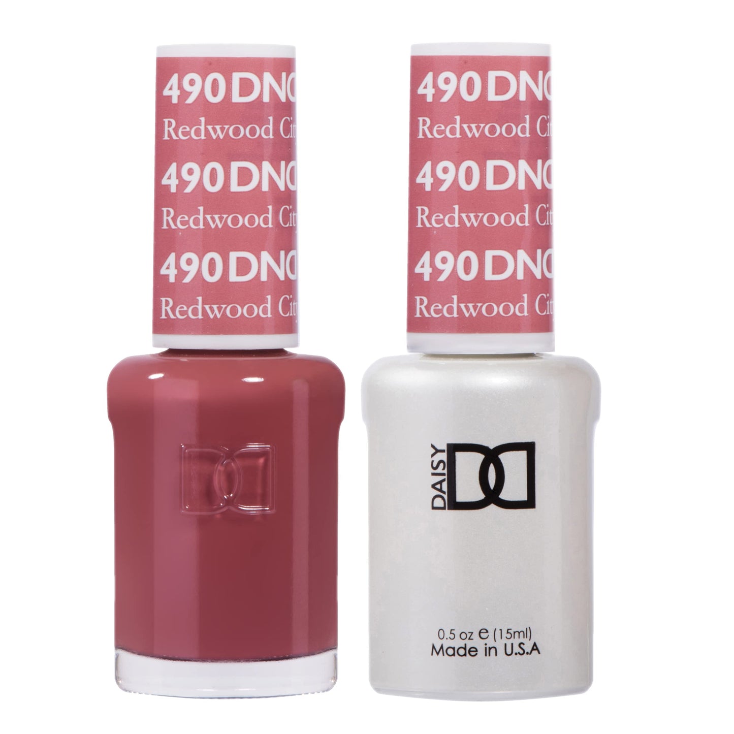 Dnd Gel Polish Set - 1 Each Of Red Gel Polish And Red Nail Polish, 490 Redwood City, 0.5 Fl Oz