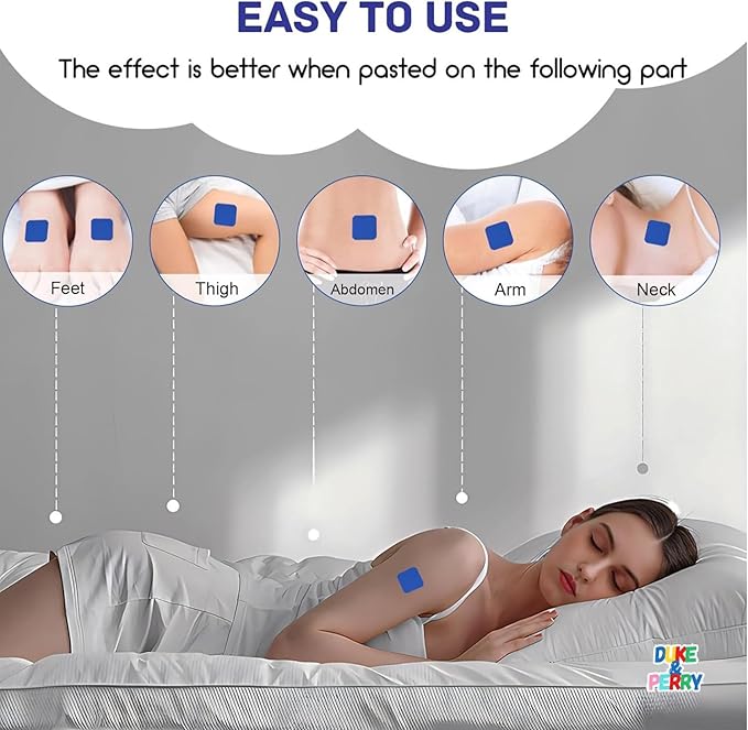 DUKE & PERRY Upgraded Deep Sleep Patches for Adults Extra Strength | Quick Acting Sleep Aid Patches for Men and Women | 100% Natural Ingredients, Easy to Apply, and Skin-Friendly (Pack of 42)