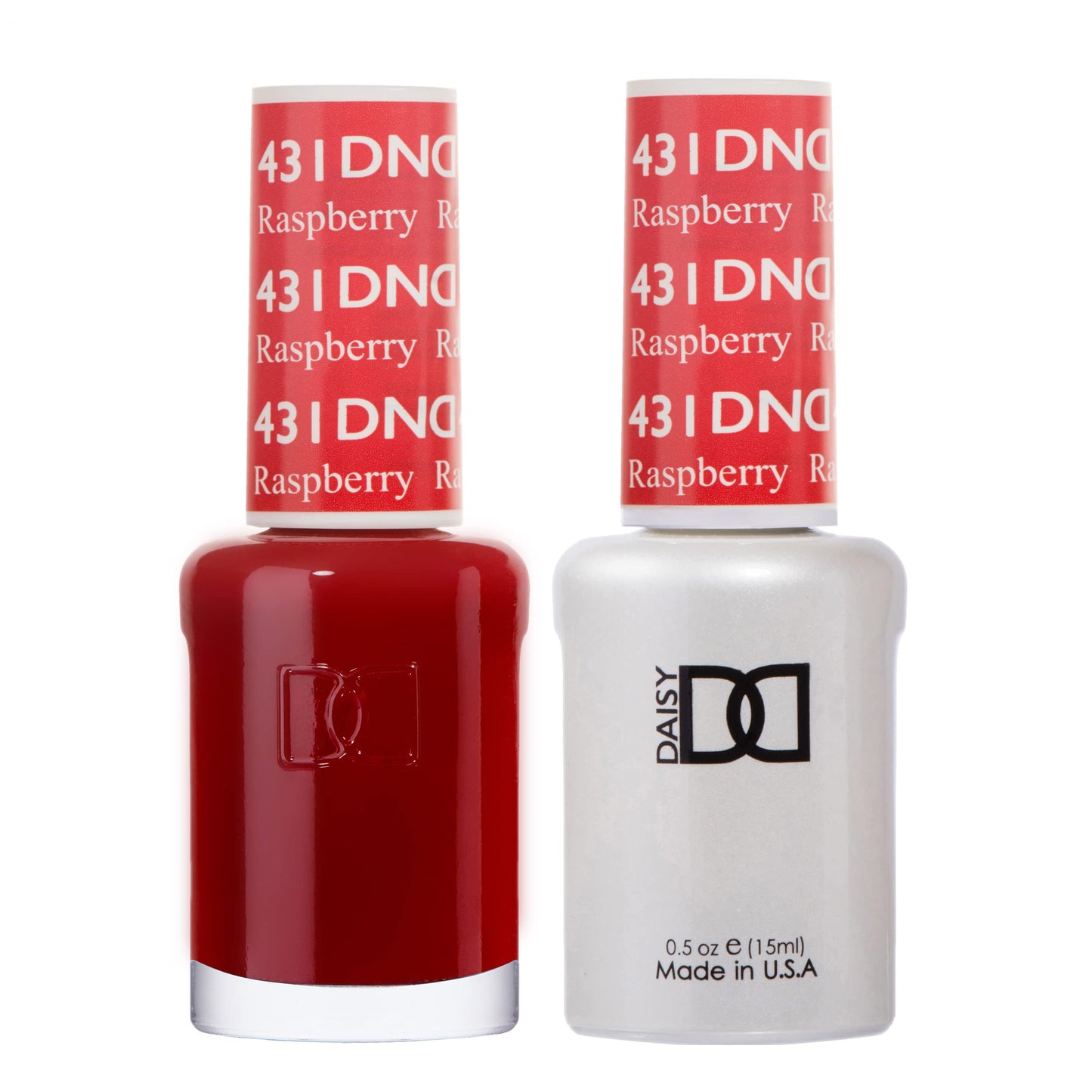 Dnd Gel Polish Set - 1 Each Of Red Gel Polish And Red Nail Polish, 431 Raspberry, 0.5 Fl Oz