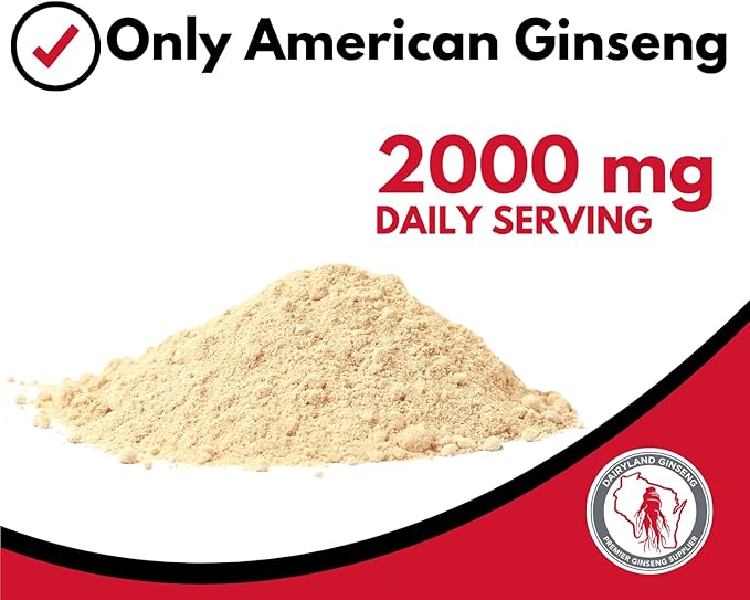Dairyland American Ginseng Roots and Powder - 8 oz Pack Each of Wisconsin Ginseng – Direct from Farmer to Consumer 西洋参