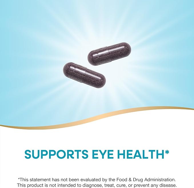 Nature's Way Bilberry Premium Extract, Supports Eye Health*, Eye Health Supplement for Adults with Black Elderberry*, Gluten Free, Vegan, 60 Capsules (Packaging May Vary)