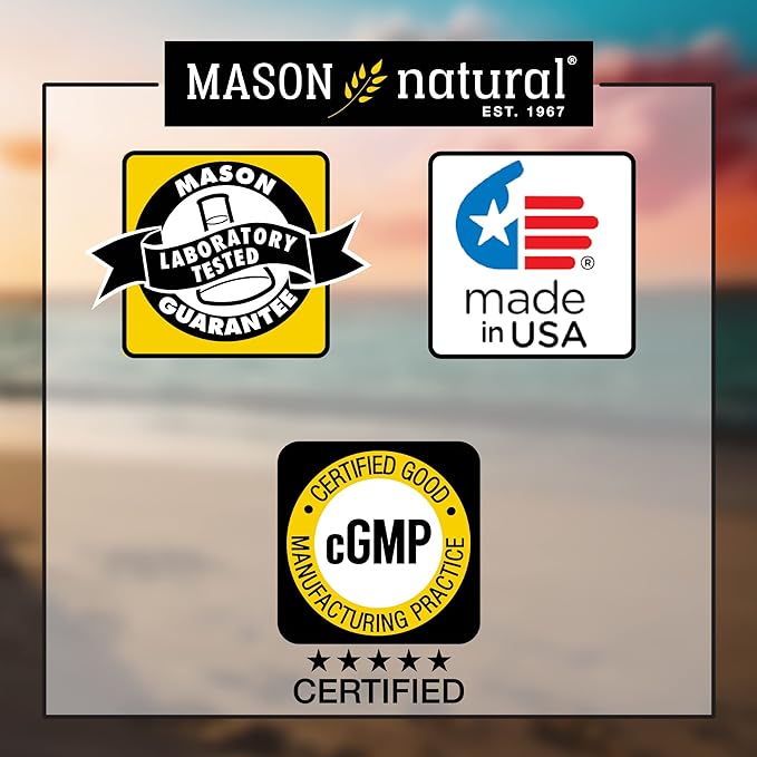MASON NATURAL Calcium Citrate Plus Vitamin D3, 2 Month Supply, Strengthens Muscle Function & Bone Health, 60 Caplets