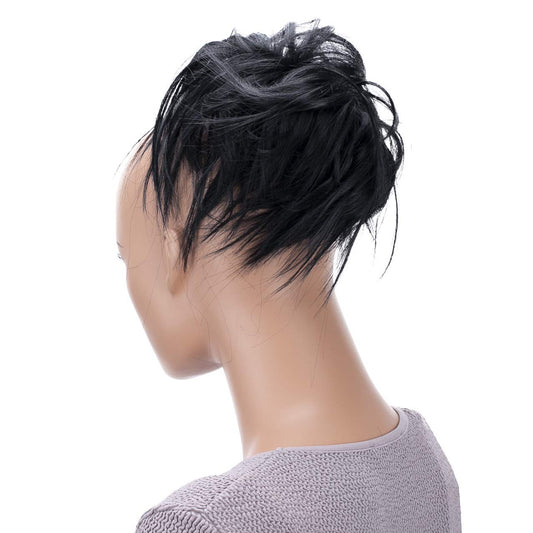 Caisha Xxl Hairpiece Scrunchie Updo Voluminous Slightly Wavy Messy Bun Black G1F