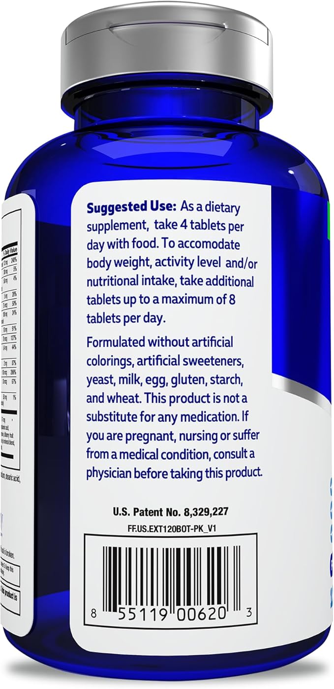 Focus Factor Adults Extra Strength, 120 Count- Brain Supplement for Memory, Concentration, Focus- DMAE, Vitamin D, DHA- Brain Health Supplement – Trusted Formula- Brain Vitamins, Focus Pills (3 Pack)