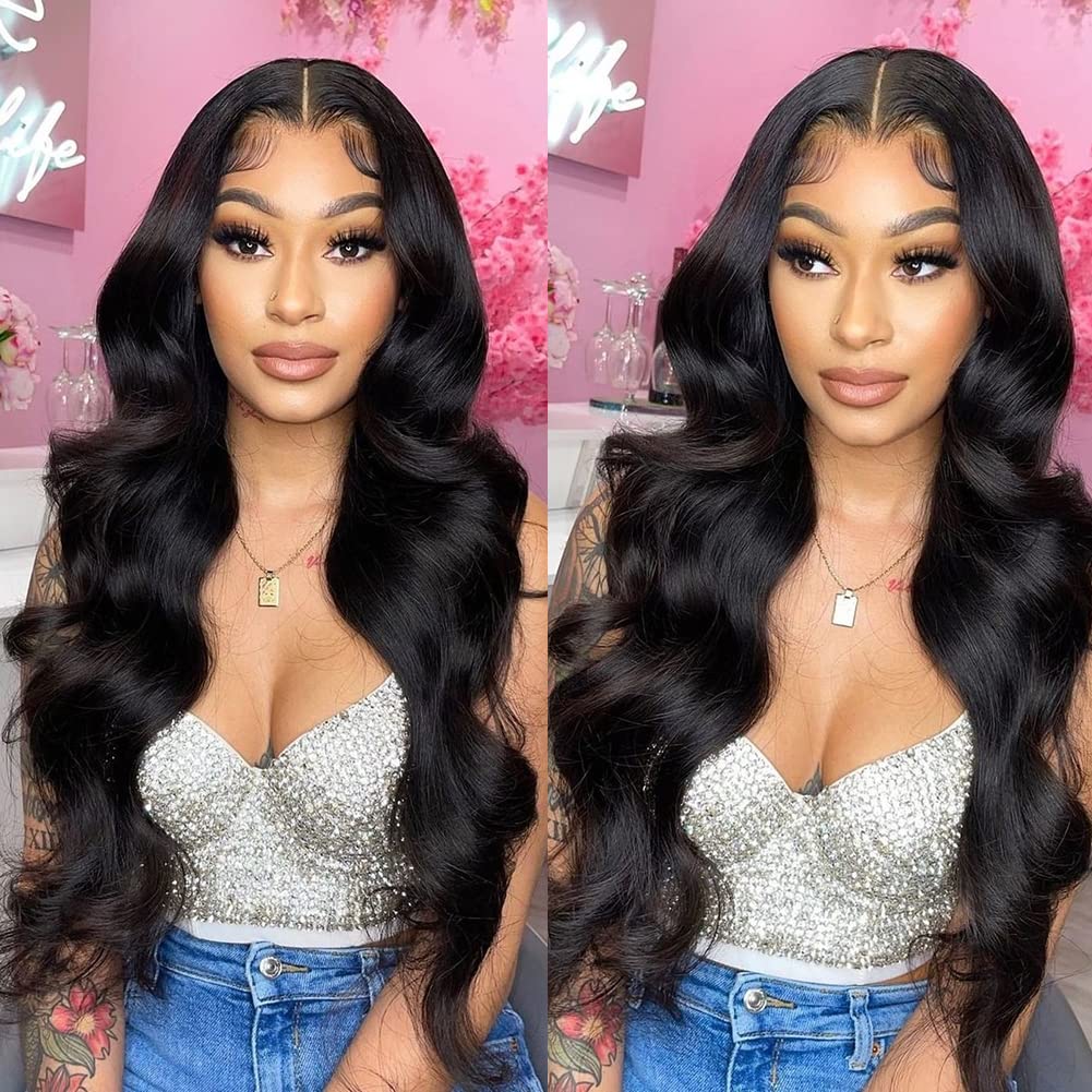 Aopusi Human Hair Bundles With Closure (16 18 20+14